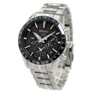 セイコー(SEIKO)の【新品】セイコー SEIKO 腕時計 メンズ SBXC003 アストロン 5Xシリーズ デュアルタイム 5X Series Dual-Time GPSソーラー（5X53） ブラックxシルバー アナログ表示(腕時計(アナログ))