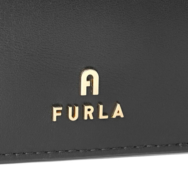 新品 フルラ FURLA 2つ折り財布 カメリア コンパクトウォレット S ネロ