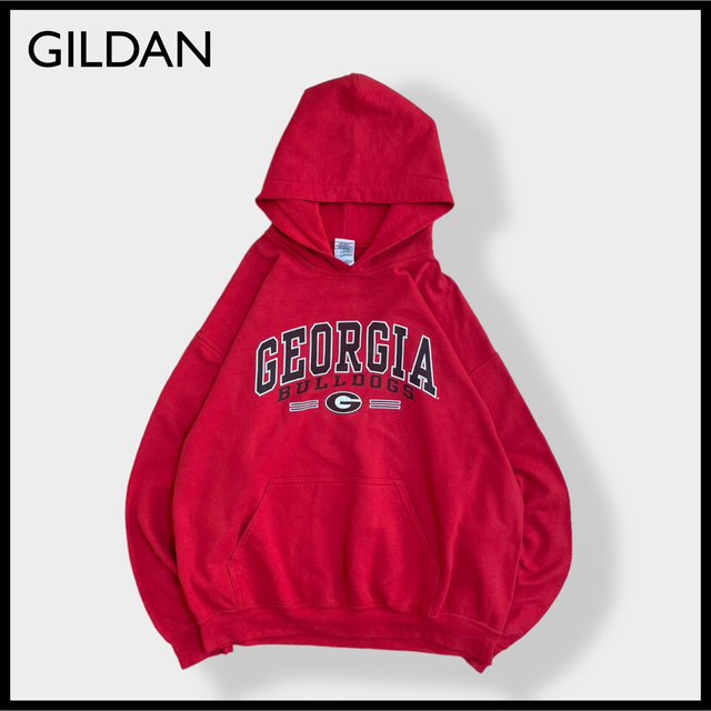 GILDAN(ギルタン)の【GILDAN】カレッジロゴ UGA  アメフト パーカー プリント スウェット メンズのトップス(パーカー)の商品写真