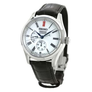 セイコー(SEIKO)の【新品】セイコー SEIKO 腕時計 メンズ SARW049 セイコー メカニカル プレザージュ プレステージライン 有田焼ダイヤル コアショップ専用モデル 自動巻き（6R27/手巻き付） ホワイトxダークブラウン アナログ表示(腕時計(アナログ))