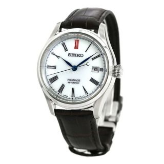 セイコー(SEIKO)の【新品】セイコー SEIKO 腕時計 メンズ SARX061 セイコー メカニカル プレザージュ プレステージライン 有田焼ダイヤル コアショップ専用モデル 自動巻き（6R35/手巻き付） ホワイトxダークブラウン アナログ表示(腕時計(アナログ))