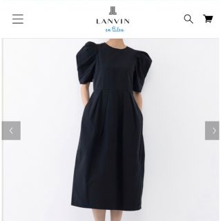 ランバンオンブルー(LANVIN en Bleu)のパワーショルダーワンピース(ひざ丈ワンピース)