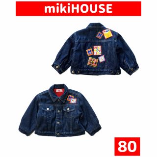 ミキハウス(mikihouse)のmikiHOUSE/ミキハウス ワッペン デニムジャケット size80 ボア(ジャケット/コート)