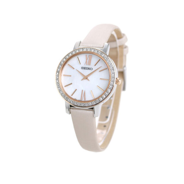 セイコー SEIKO 腕時計 レディース STPR074 セイコーセレクションナノ・ユニバース 流通限定モデル nano・universe Special Edition ソーラー（V115/日本製） ホワイトシェルxベージュ アナログ表示