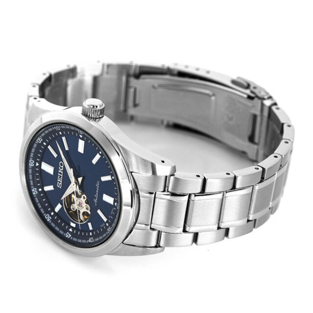 SEIKO(セイコー)の【新品】セイコー SEIKO 腕時計 メンズ SCVE051 セイコーセレクションメカニカル ベーシックライン Mechanical 自動巻き（4R38/手巻き付） ブルーxシルバー アナログ表示 メンズの時計(腕時計(アナログ))の商品写真