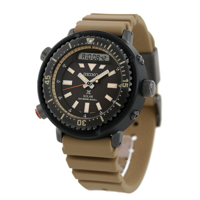 SEIKO - セイコー 腕時計 メンズ SBEQ007 SEIKO ソーラー（H851） ブラックxベージュ アナログ表示