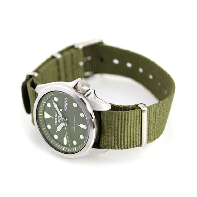 SEIKO(セイコー)の【新品】セイコー SEIKO 腕時計 メンズ SBSA055 セイコー 5スポーツ ソリッドボーイ スポーツ スタイル Solid Boy Sports Style 自動巻き（4R36/手巻き付） グリーンxグリーン アナログ表示 メンズの時計(腕時計(アナログ))の商品写真