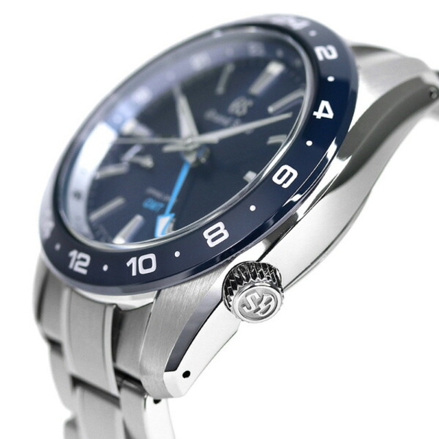 グランド セイコー GRAND SEIKO 腕時計 メンズ SBGE255 スポーツコレクション スプリングドライブ GMT セラミックベゼル Sport Collection Active スプリングドライブ（9R66/手巻き付） ブルーxシルバー アナログ表示