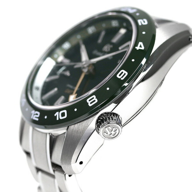 グランド セイコー GRAND SEIKO 腕時計 メンズ SBGE257 スポーツコレクション スプリングドライブ GMT セラミックベゼル Sport Collection Active スプリングドライブ（9R66/手巻き付） グリーンxシルバー アナログ表示