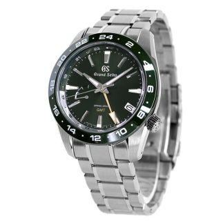 グランドセイコー(Grand Seiko)の【新品】グランド セイコー GRAND SEIKO 腕時計 メンズ SBGE257 スポーツコレクション スプリングドライブ GMT セラミックベゼル Sport Collection Active スプリングドライブ（9R66/手巻き付） グリーンxシルバー アナログ表示(腕時計(アナログ))