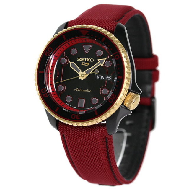 WEB限定カラー SEIKO - セイコー 腕時計 メンズ SBSA080 SEIKO 自動巻き（4R36/手巻き付） ブラックx表：レッド/裏：ブラック アナログ表示 腕時計(アナログ)