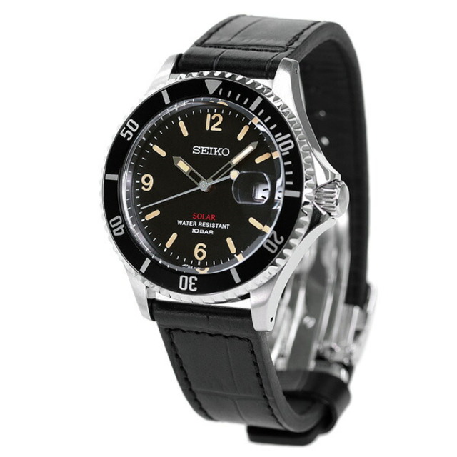 セイコー SEIKO 腕時計 メンズ SZEV013 ショップ限定モデル ソーラー（V157） ブラックxブラック アナログ表示