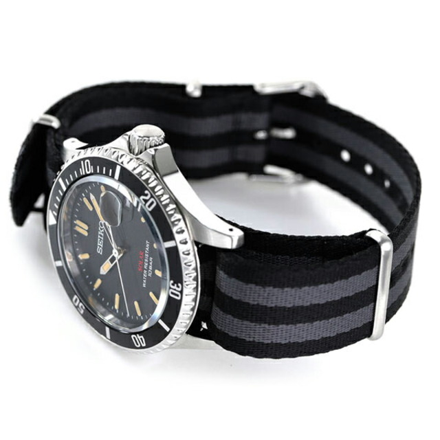SEIKO(セイコー)の【新品】セイコー SEIKO 腕時計 メンズ SZEV014 ショップ限定モデル ソーラー（V157） ブラックxブラック/グレー アナログ表示 メンズの時計(腕時計(アナログ))の商品写真