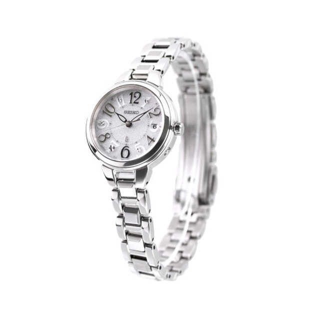 衝撃特価 SSVW187 レディース 腕時計 SEIKO 【新品】セイコー ルキア アナログ表示 シルバー（ラメ入り）xシルバー 電波ソーラー（1B22） Collection Standard コレクション スタンダード 腕時計