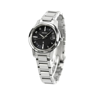 セイコー(SEIKO)の【新品】セイコー SEIKO 腕時計 レディース SSQV081 ルキア アイ コレクション I Collection 電波ソーラー（1B35） ブラックxシルバー アナログ表示(腕時計)