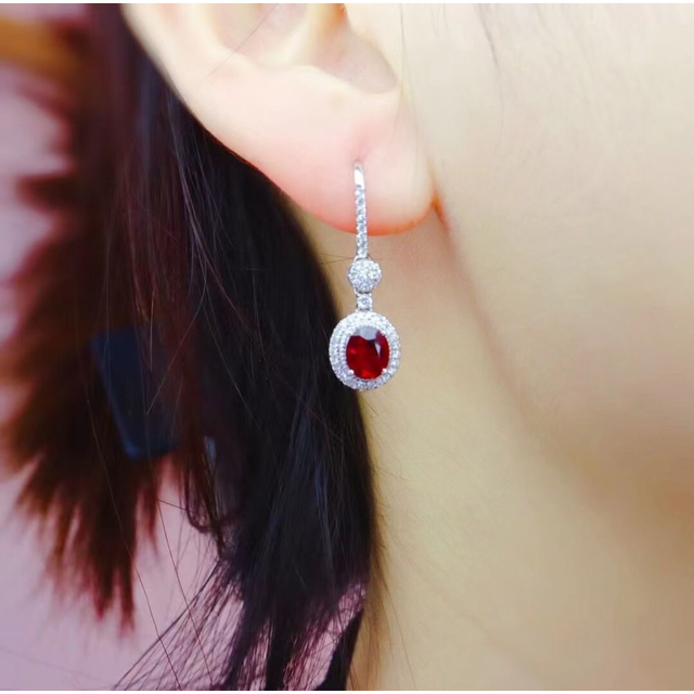 天然 ルビー ダイヤ ピアス1.65ct k18 ¥ 安い正本 ピアス