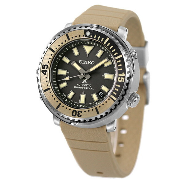 セイコー SEIKO 腕時計 メンズ SBDY089 プロスペックス ダイバースキューバ ストリート シリーズ サファリ DIVER SCUBA STREET SERIES SAFARI 自動巻き（4R35/手巻き付） ブラックxベージュ アナログ表示