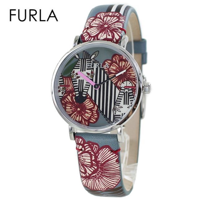 Furla(フルラ)のフルラ プレゼント 女性 誕生日 腕時計 レディース しまうま 花柄 革ベルト  レディースのファッション小物(腕時計)の商品写真