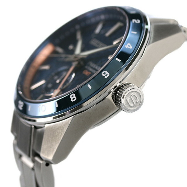 SEIKO(セイコー)の【新品】セイコー SEIKO 腕時計 メンズ SARF001 セイコー メカニカル プレザージュ プレステージライン PRESTIGE LINE Sharp Edged Series GMT 自動巻き（6R64/手巻き付） ブルーxシルバー アナログ表示 メンズの時計(腕時計(アナログ))の商品写真