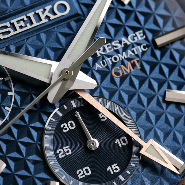 SEIKO(セイコー)の【新品】セイコー SEIKO 腕時計 メンズ SARF001 セイコー メカニカル プレザージュ プレステージライン PRESTIGE LINE Sharp Edged Series GMT 自動巻き（6R64/手巻き付） ブルーxシルバー アナログ表示 メンズの時計(腕時計(アナログ))の商品写真