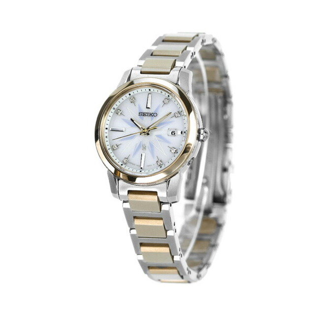 SEIKO - セイコー SEIKO 腕時計 レディース SSQV090 ルキア レディダイヤ レディゴールド アイ コレクション 2021 限定モデル Lady Diamond Lady Gold I Collection 2021 Limited Edition 電波ソーラー（1B35） ホワイトxシルバー/シャンパンゴールド アナログ表示