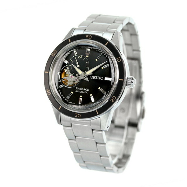 SEIKO - セイコー 腕時計 メンズ SARY191 SEIKO 自動巻き（4R39/手巻き付） ブラックxシルバー アナログ表示