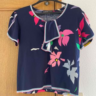 レオナール(LEONARD)のクリーニング済 レオナール 花柄Tシャツ トップス M(カットソー(半袖/袖なし))