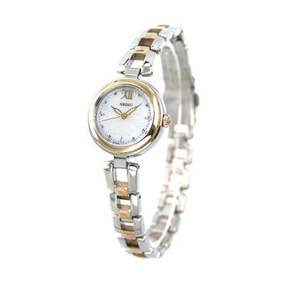セイコー(SEIKO)の【新品】セイコー SEIKO 腕時計 レディース SWFA198 セイコーセレクション ソーラー（V117/日本製） シルバーxシルバー/ゴールド アナログ表示(腕時計)