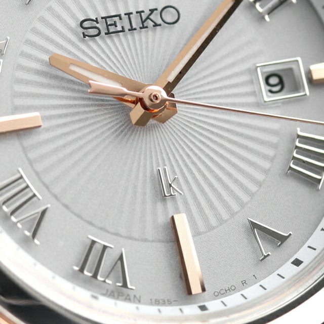 SEIKO(セイコー)の【新品】セイコー SEIKO 腕時計 レディース SSQV108 ルキア ソーラー電波 アイ コレクション I Collection 電波ソーラー（1B35） シルバーxシルバー/ピンクゴールド アナログ表示 レディースのファッション小物(腕時計)の商品写真