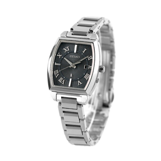 世界的に SEIKO - セイコー 腕時計 レディース SSQW059 SEIKO 電波ソーラー（1B32） ブラックxシルバー アナログ表示 腕時計