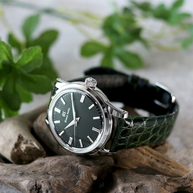 グランド セイコー GRAND SEIKO 腕時計 メンズ SBGW285 クラシックデザイン Elegance Collection Classic  The flow of seasons 手巻き（9S64） ダークグリーンxダークグリーン アナログ表示