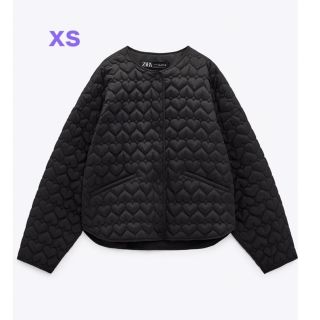 ザラ(ZARA)のZARA ハートキルティングジャケット XS(ノーカラージャケット)