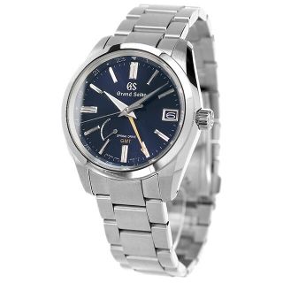 グランドセイコー(Grand Seiko)の【新品】グランド セイコー GRAND SEIKO 腕時計 メンズ SBGE281 スプリングドライブ スタンダードデザイン 雪白風ダイヤル Hetitage Collection Traditional GMT スプリングドライブ（9R66/手巻き付） ミッドナイトブルーxシルバー アナログ表示(腕時計(アナログ))