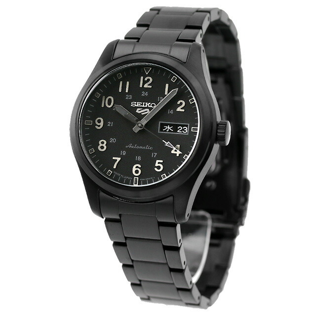【新品】セイコー SEIKO 腕時計 メンズ SBSA165 セイコー 5スポーツ ファイブスポーツ ストリート スタイル SKX STEALTH BLACK Street Style 自動巻き（4R36/手巻き付） ブラックxブラック アナログ表示約--cmラグ幅