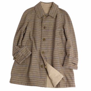 バーバリー(BURBERRY)の極美品 Vintage バーバリー Burberrys コート リバーシブル ステンカラーコート バルマカーンコート メンズ ツイード コットンギャバジン アウター 古着 M相当 ベージュ(ステンカラーコート)