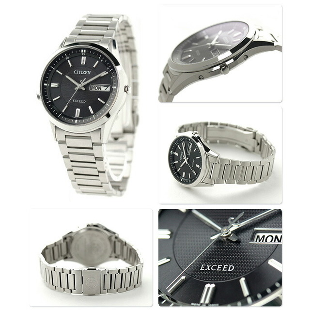 CITIZEN(シチズン)の【新品】シチズン CITIZEN 腕時計 メンズ AT6030-51E エクシード EXCEED エコ・ドライブ電波(H100) ブラックxシルバー アナログ表示 メンズの時計(腕時計(アナログ))の商品写真