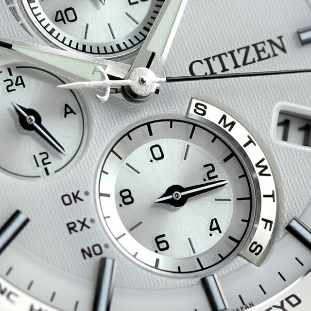 シチズン CITIZEN 腕時計 メンズ AT8040-57A アテッサ ATESSA 電波ソーラー ホワイトxシルバー アナログ表示