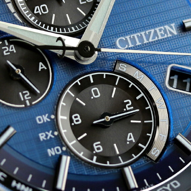 シチズン CITIZEN 腕時計 メンズ AT8040-57L アテッサ ATESSA 電波ソーラー ブルーxシルバー アナログ表示