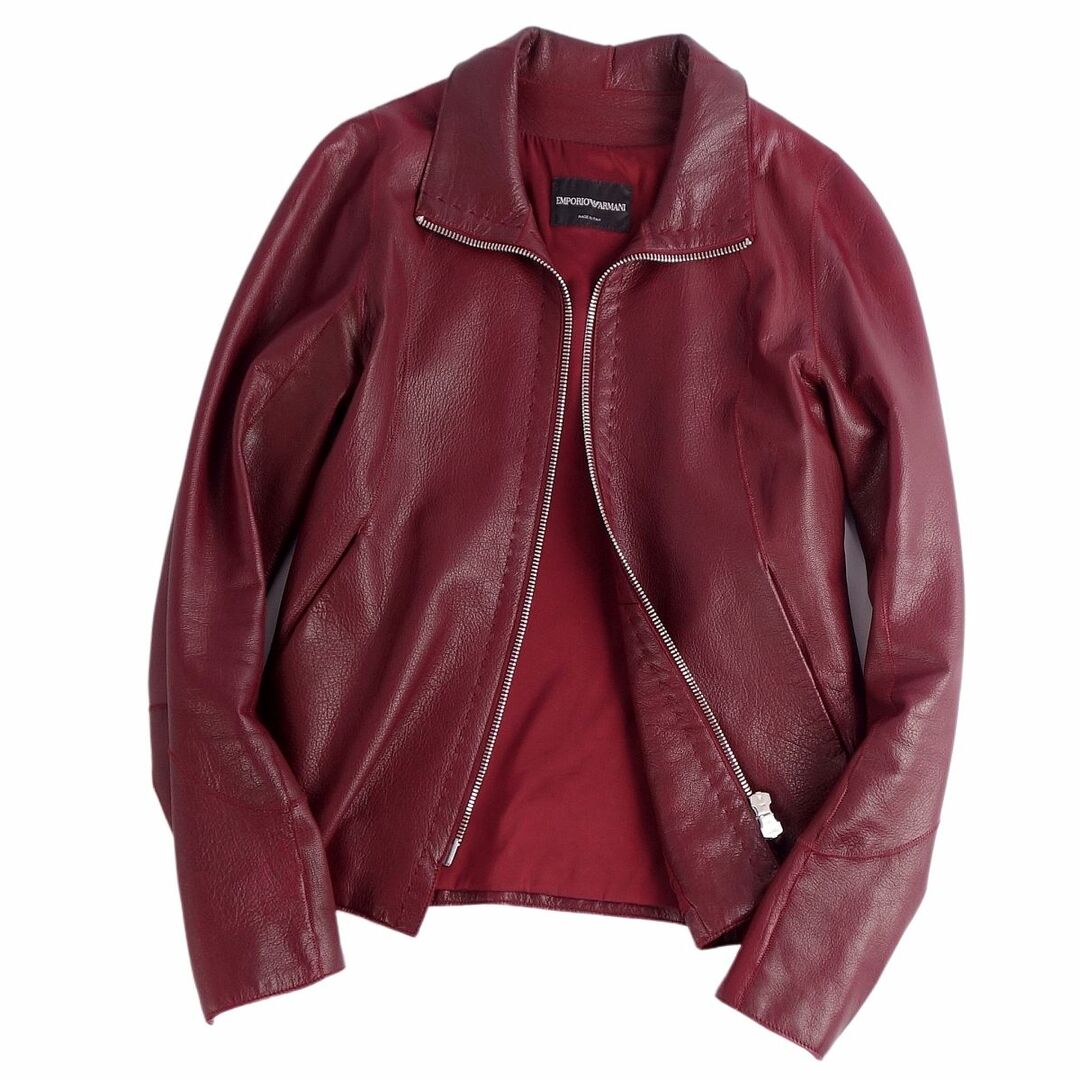 美品 エンポリオアルマーニ EMPORIO ARMANI ジャケット レザー 美品 エンポリオアルマーニ EMPORIO ARMANI ジャケット レザー