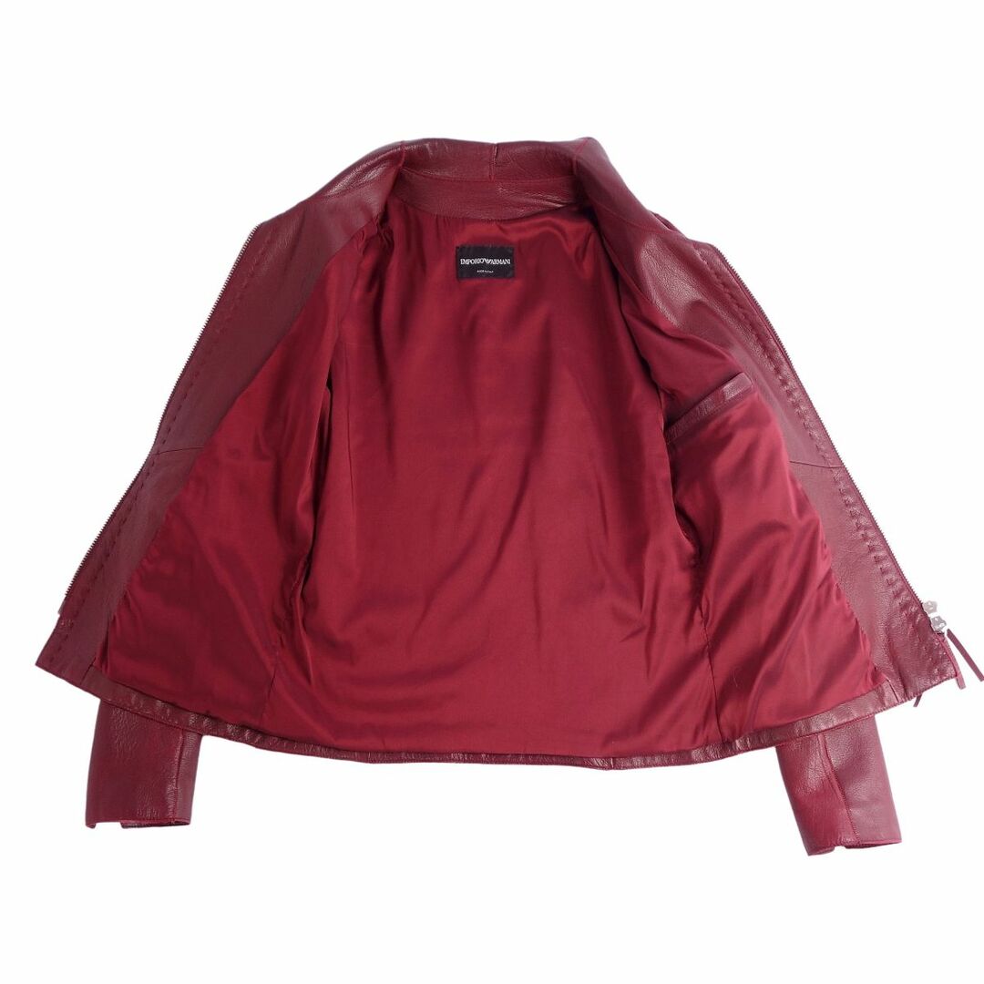 美品 エンポリオアルマーニ EMPORIO ARMANI ジャケット レザー 美品 エンポリオアルマーニ EMPORIO ARMANI ジャケット レザー