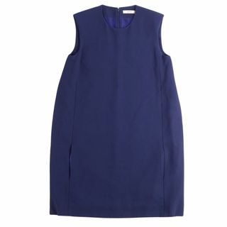 セリーヌ(celine)の美品 セリーヌ CELINE ワンピース ドレス フィービー期 ノースリーブ ジップアップ トップス レディース 36(S相当) ネイビー(ひざ丈ワンピース)