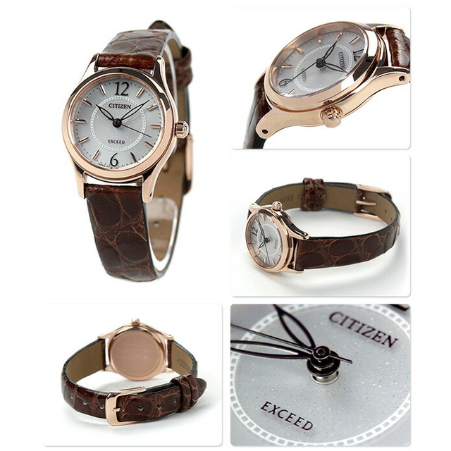 CITIZEN(シチズン)の【新品】シチズン CITIZEN 腕時計 レディース EX2062-01A エクシード EXCEED エコ・ドライブ（B036） シルバーxブラウン アナログ表示 レディースのファッション小物(腕時計)の商品写真