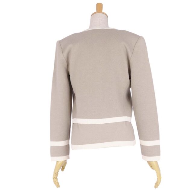 Vintage ヴァレンティノ VALENTINO Miss V アンサンブル カーディガン インナー ウール ニット レディース 40(M相当) ベージュ/ホワイト