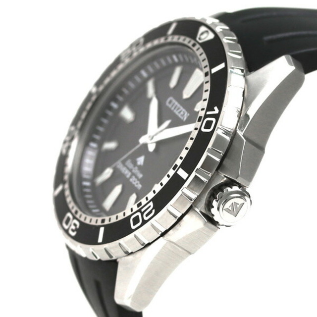 シチズン CITIZEN 腕時計 メンズ BN0190-15E プロマスター マリーンシリーズ エコ・ドライブ ダイバー 200m PROMASTER エコ・ドライブ（E168） ブラックxブラック アナログ表示