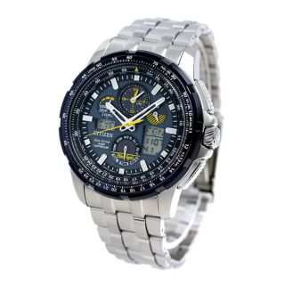 シチズン(CITIZEN)の【新品】シチズン CITIZEN 腕時計 メンズ AT8020-54L プロマスター スカイ H800 ブルーエンジェルスモデル ダイレクトフライト PROMASTER SKY H800 Blue Angels エコ・ドライブ電波（H800） ブルーxシルバー アナログ表示(腕時計(アナログ))