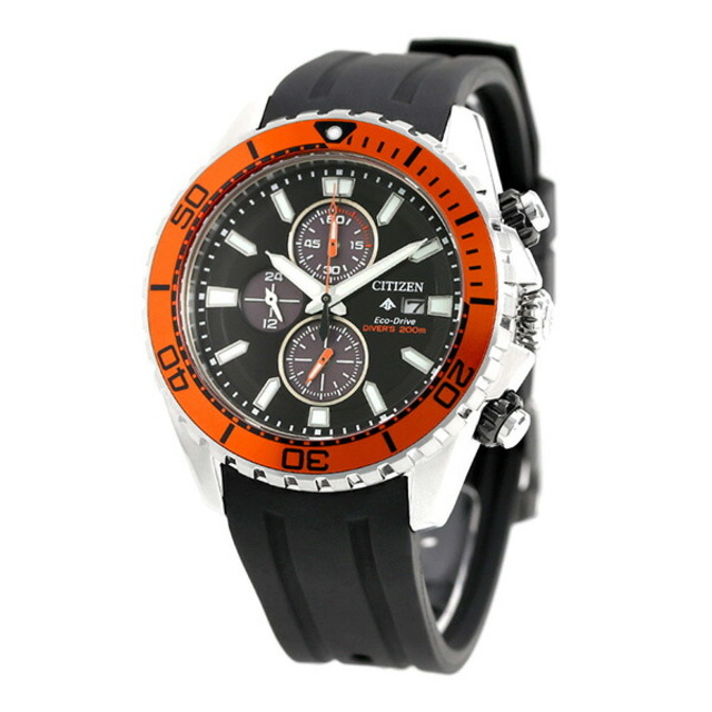 シチズン CITIZEN 腕時計 メンズ CA0718-21E プロマスター マリーンシリーズ エコ・ドライブ ダイバー200m クロノグラフ PROMASTER MARINE エコ・ドライブ（B612） ブラックxブラック アナログ表示