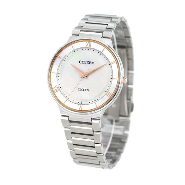 CITIZEN - シチズン 腕時計 メンズ AR0080-58P CITIZEN エコ・ドライブ（G431） ホワイトシェルxシルバー アナログ表示
