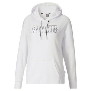 プーマ(PUMA)の新品 XS ★ PUMA プーマ レディース ロゴ パーカー ホワイト コットン(パーカー)