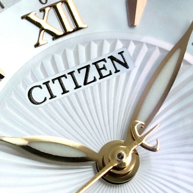 シチズン CITIZEN 腕時計 レディース ES9425-54A エクシード エコ・ドライブ電波時計 ティタニアライン ハッピーフライトシリーズ EXCEED TITANIA LINE HAPPY FLIGHT エコ・ドライブ電波（H060） ホワイトシェルxシルバー/ピンクゴールド アナログ表示 4