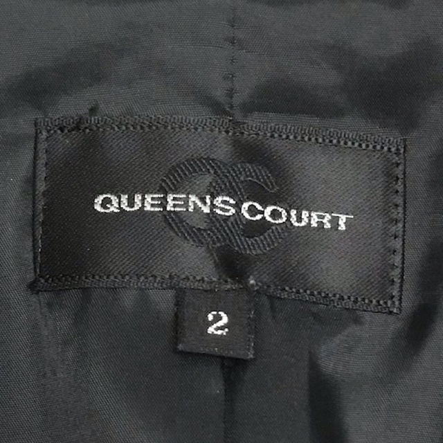 QUEENS COURT(クイーンズコート)の美品☆クイーンズコート(QUEENS COURT) 黒スカートスーツ　リクルート レディースのスカート(ひざ丈スカート)の商品写真